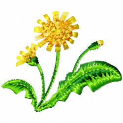 Flowers And Tree Embroidery Design 4